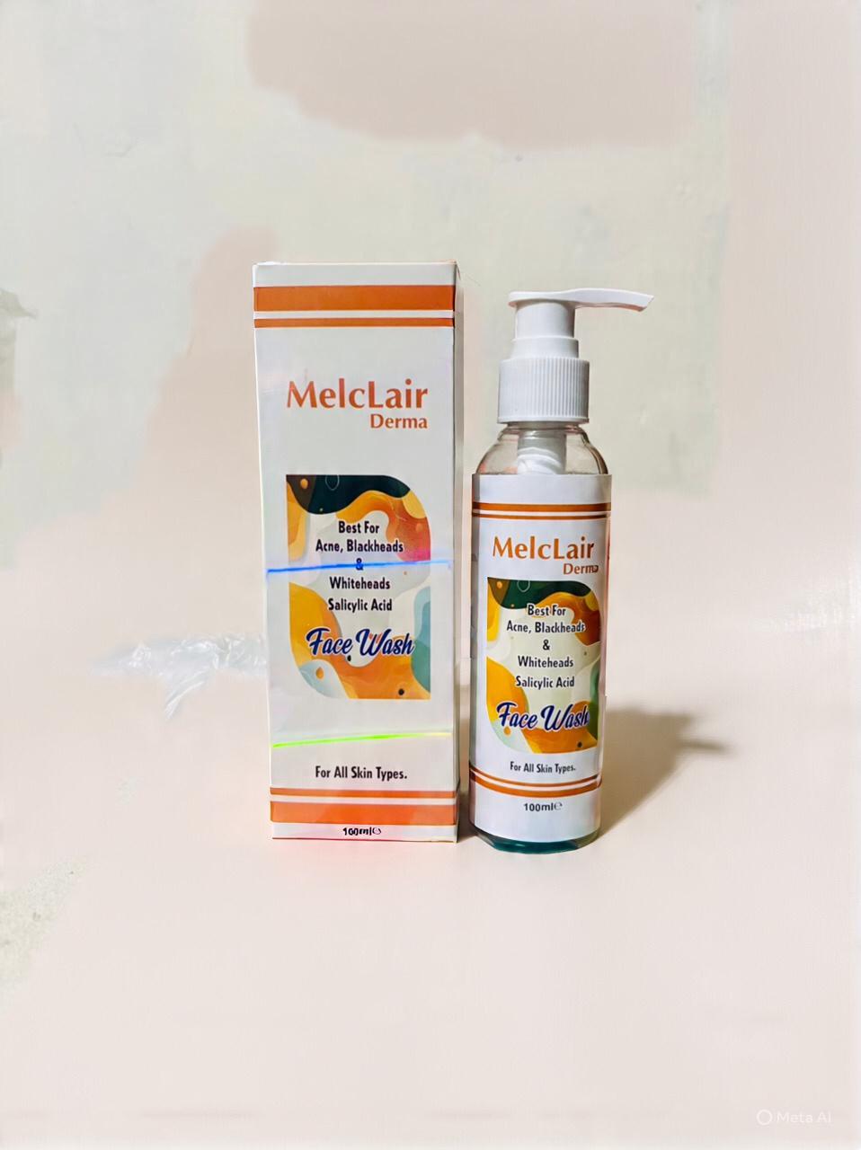 MelcLair Derma  Anti Acne Face wash Best for Acne, Blackheads, whiteheads.